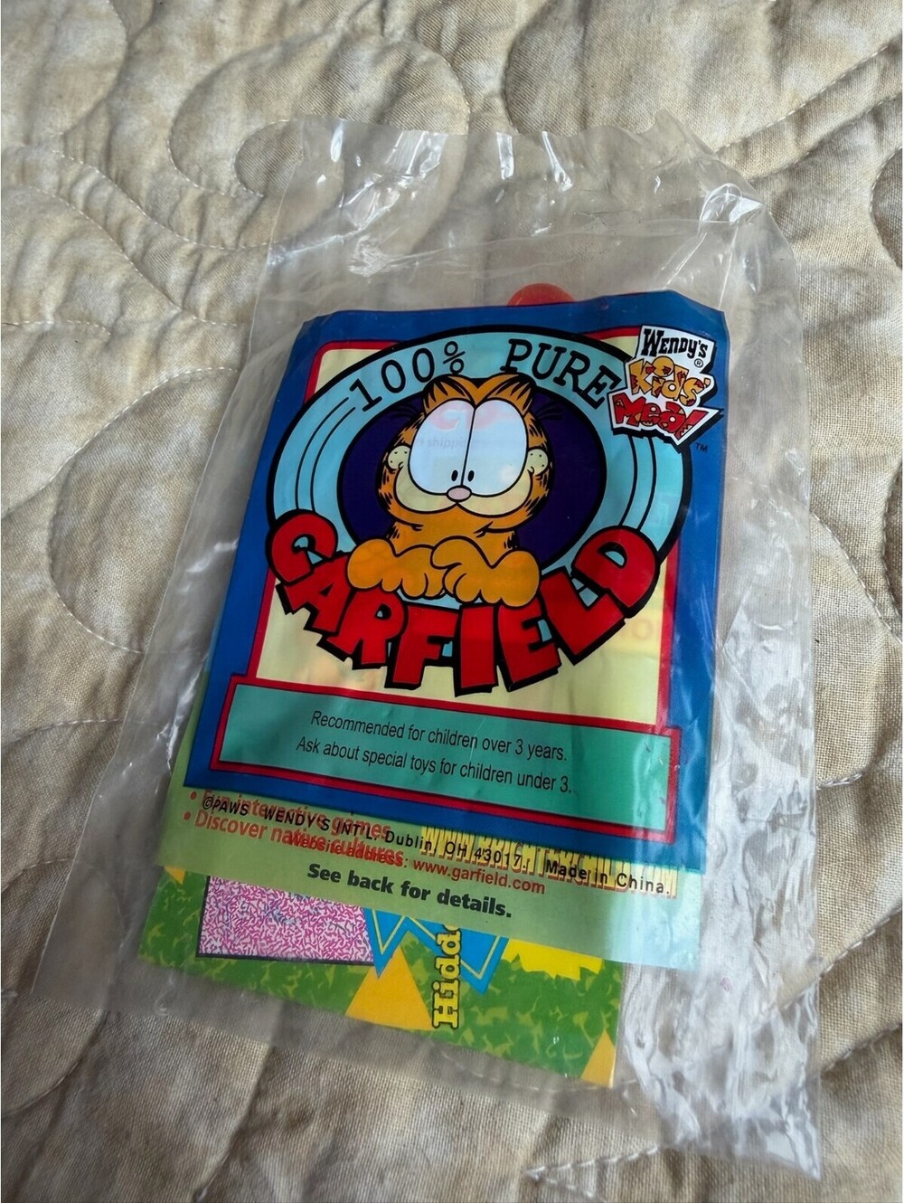 2000 Wendy’s 100% Pure Garfield Kids Meal Toy